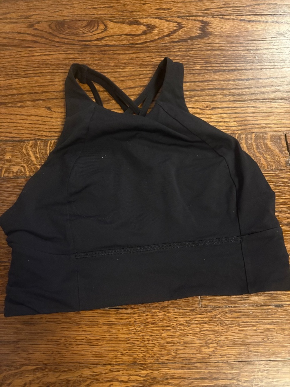 Lululemon- Free to Be Serene High-Neck Longline Bra in black- Size 8